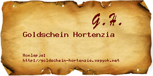 Goldschein Hortenzia névjegykártya